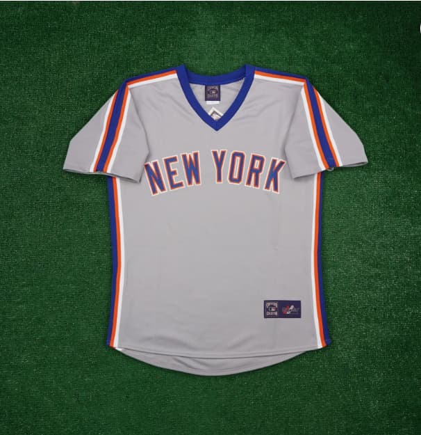 1988 New York Mets Grey Road Men's Cooperstown  Jersey