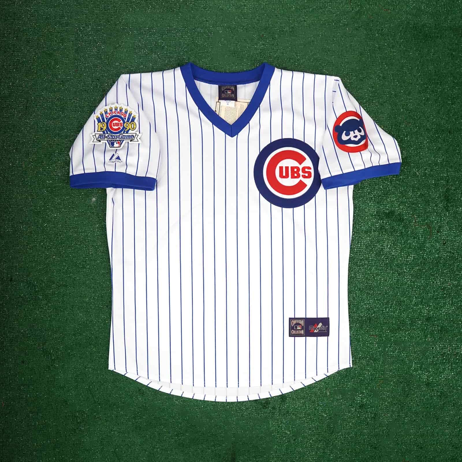 1990 Chicago Cubs Men's Home Cooperstown Jersey w All Star Patch