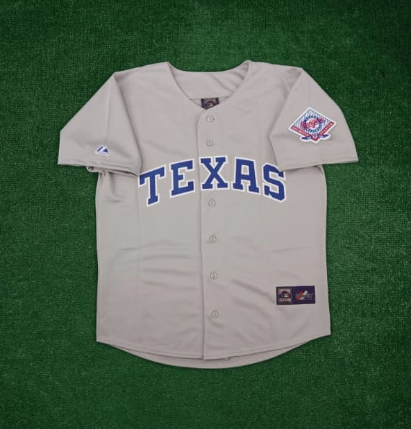 1993 Texas Rangers Cooperstown Men's Grey Road Jersey