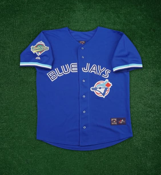 1993 Toronto Blue Jays Cooperstown World Series Alt Blue Jersey