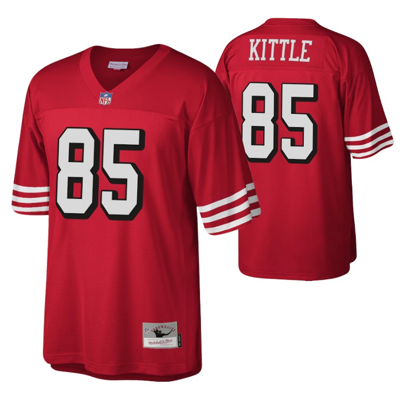 1994 49ers george kittle throwback jersey scarlet legacy replica stitched