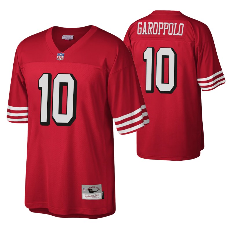 1994 49ers jimmy garoppolo throwback jersey scarlet legacy replica stitched