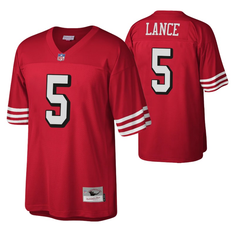 1994 49ers trey lance throwback jersey scarlet legacy replica stitched