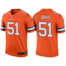 1Denver Broncos #51 Todd Davis Orange Color Rush Legend Jersey