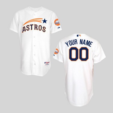 1Men's Houston Astros Customized 1972 Turn Back The Clock White Jersey