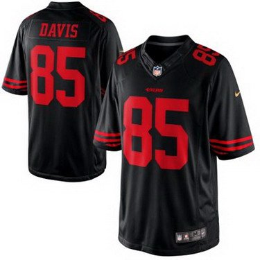 1Men's San Francisco 49ers #85 Vernon Davis 2015 Nike Black Limited Jersey