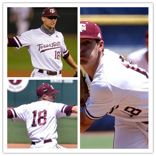 1Mens Texas A&M Aggies #8 Tyler Naquin Adidas White Pullover Texas A&M College Baseball Game Jersey 