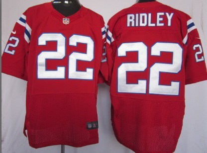 1Nike New England Patriots #22 Stevan Ridley Red Elite Jersey