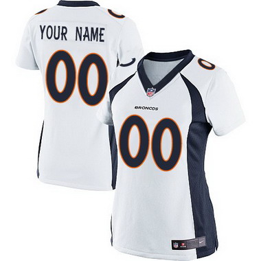 1Women's Nike Denver Broncos Customized 2013 White Game Jersey