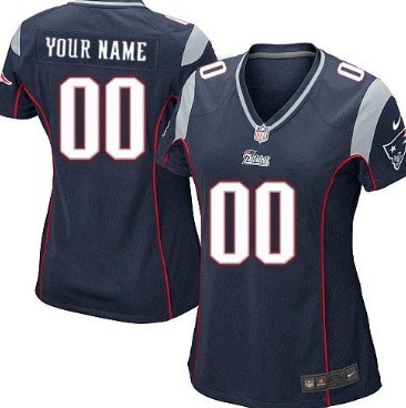 1Women's Nike New England Patriots Customized Blue Game Jersey