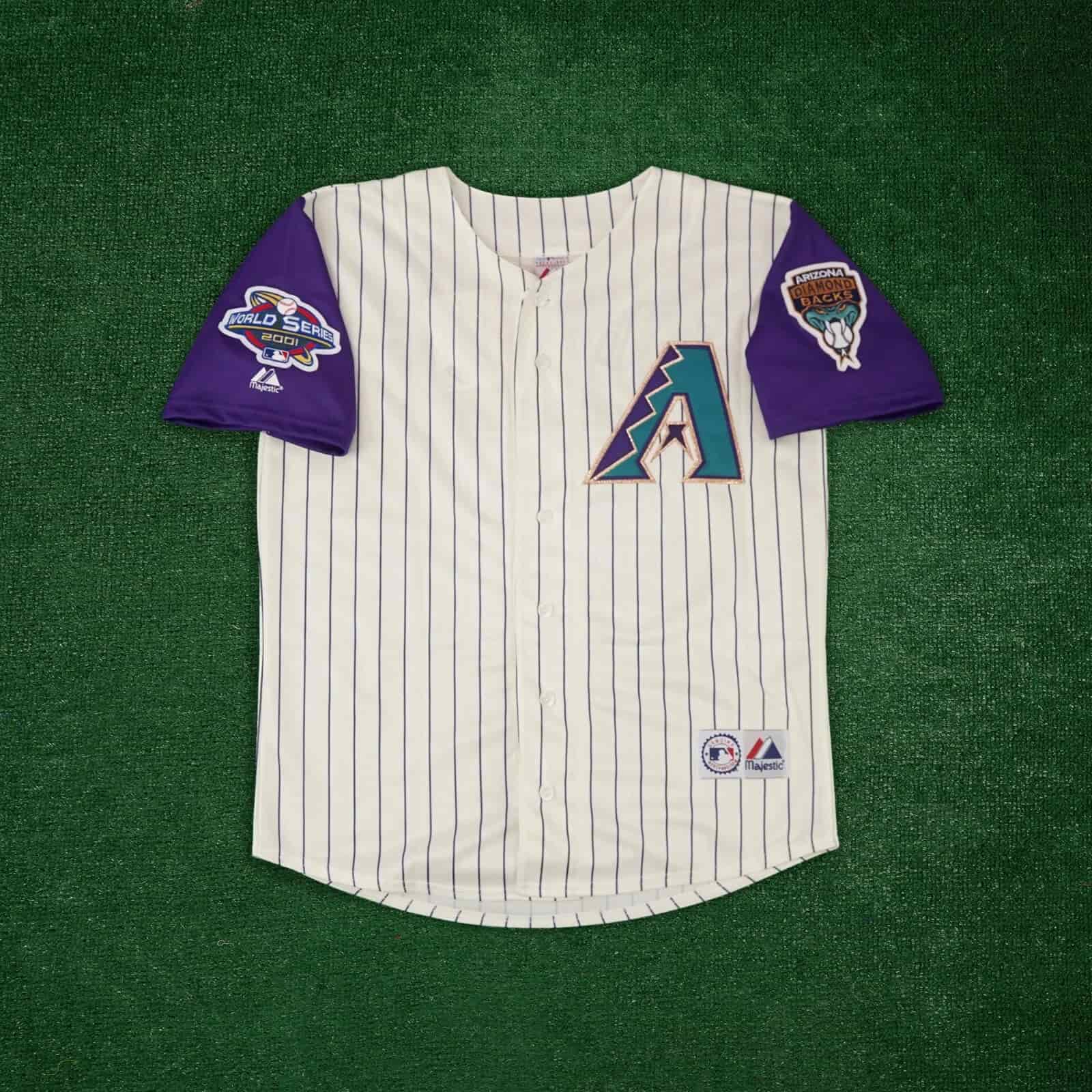 2001 Arizona Diamondbacks Men's Alt Ivory World Series Jersey