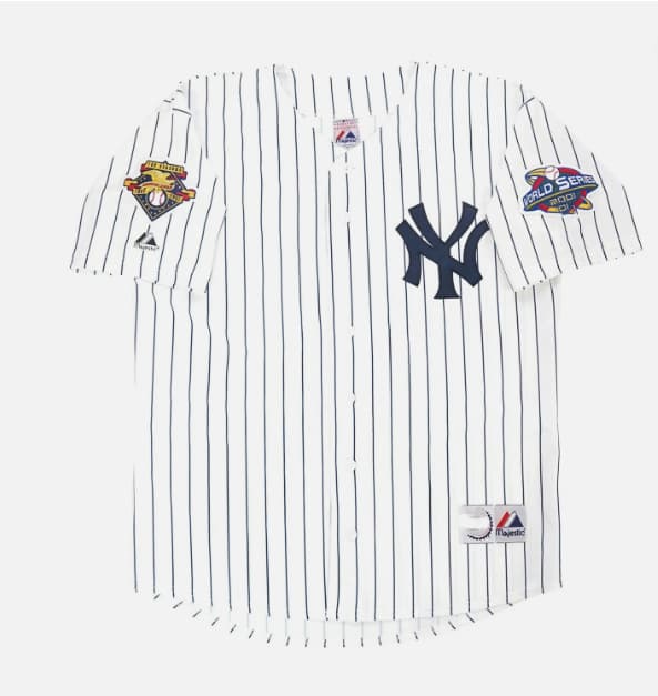 2001 New Yankees World Series Home White Jersey Men's