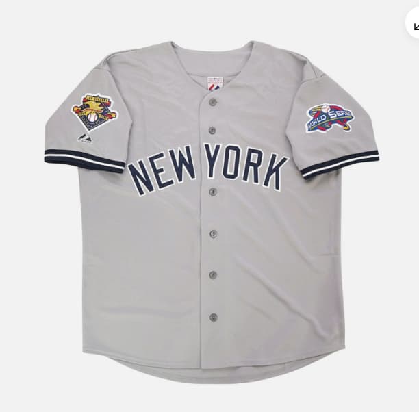 2001 New York Yankees Grey World Series Road Jersey