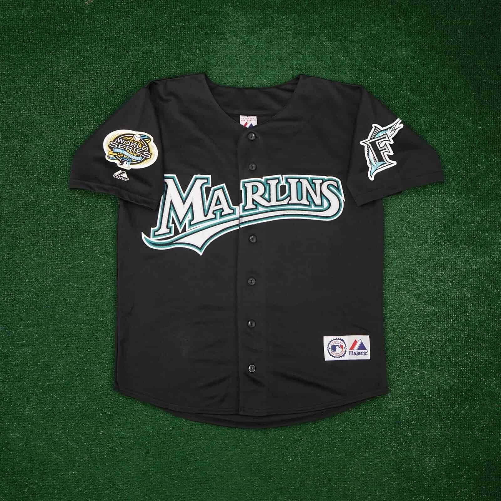 2003 Florida Marlins Alternate Black Men's World Series Jersey