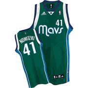 Dallas Mavericks Dirk Nowitzki Authentic #41 Jersey Green