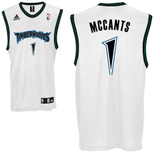 R. McCants #1 Minnesota Timberwolves white Jersey