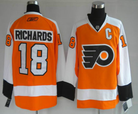 Philadelphia Flyers 18 Mike  Orange Jerseys