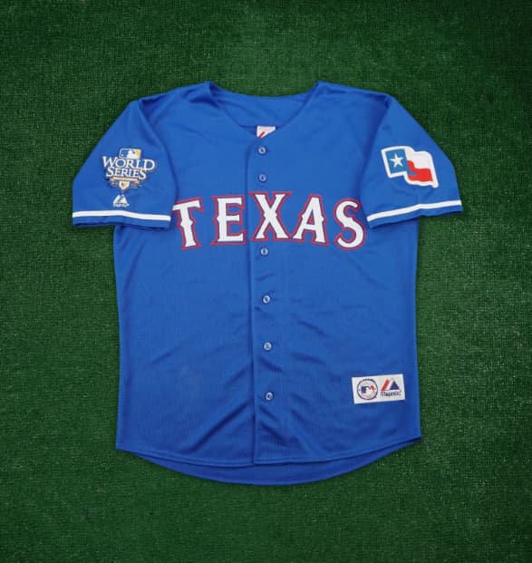 2010 Texas Rangers World Series Men's Alt Blue Jersey