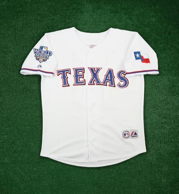 2010 Texas Rangers World Series Men's Home White Jersey