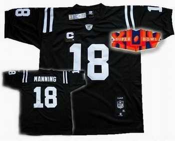 2010 super bowl xliv jersey indianapolis colts jerseys 18 peyton manning black
