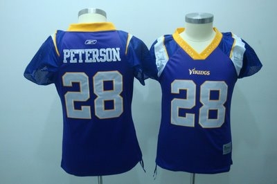 2010 women field flirt fashion jerseys minnesota vikings 28 peterson purple