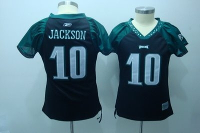 2010 women field flirt fashion jerseys philadelphia eagles 10 jackson black