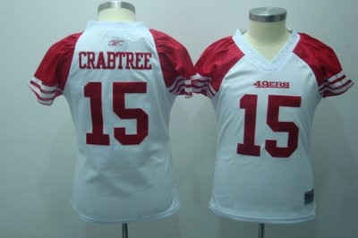 2010 women field flirt fashion jerseys san francisco 49ers 15 crabtree white