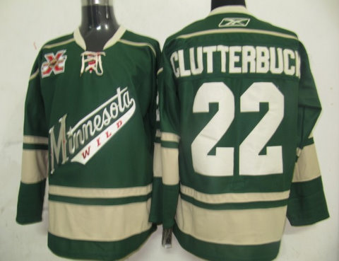 NHL Minnesota Wild 22 CLTTERBUCK GREEN 10th Jerseys