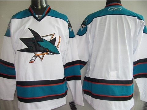 NHL Jerseys San Jose Sharks Blank jersey White
