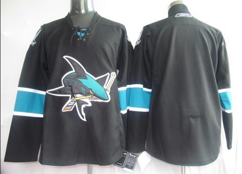 San Jose Sharks Blank Jersey Black