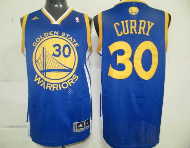 NBA Jersey Golden State Warrlors 30 Curry Blue