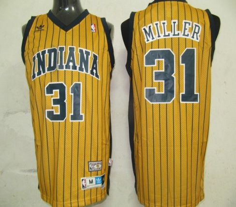 NBA Jerseys Indlana Pacers 31 MILLER Yellow [SWINGMAN