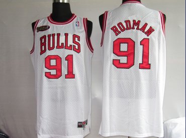 NBA Jersey Chicago Bulls 91# RODMAN white