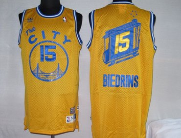 NBA Jersey Golden State Warrlors 15# Andris Biedrins Orange