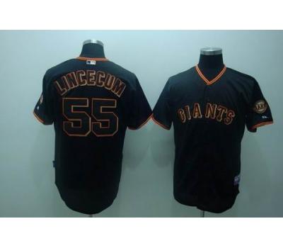 mlb san francisco giants #55 lincecum black