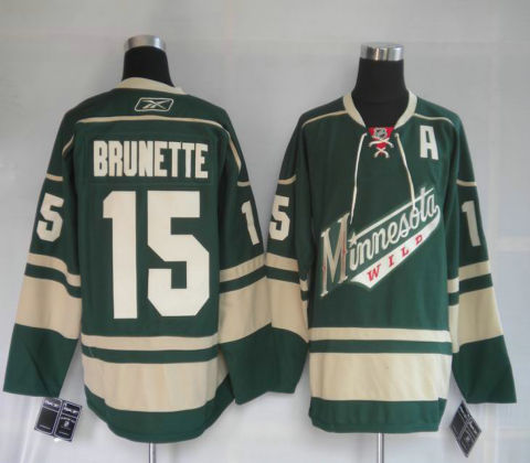 NHL jerseys Minnesota Wild 15# BRUNETTE green