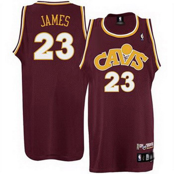 Cleveland Cavaliers 23 LeBron James Wine Cav Fanatic Swingman Jersey