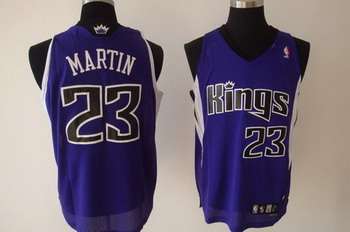 Sacramento Kings 23 MARTIN blue SWINGMAN jerseys