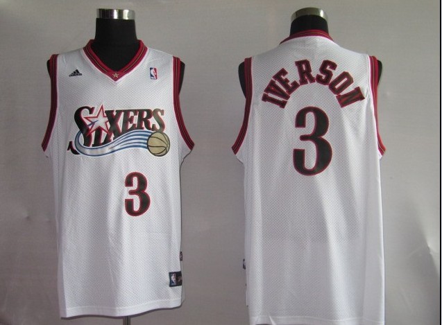 NBA Jerseys Philadelphia 76ers 3# Iverson white