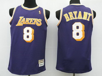 Los Angeles Lakers 8 Bryant Purple Swingman Jerseys
