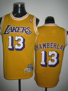 Los Angeles Lakers 13 Chamberlain Yellow Swingman Jerseys