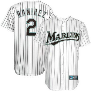 Florida Marlins #2 Hanley Ramirez White Jersey