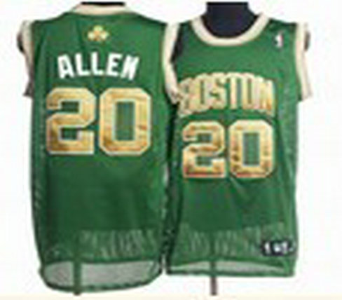 Boston Celtics #20 R Allen Gold Swingman Road Jersey