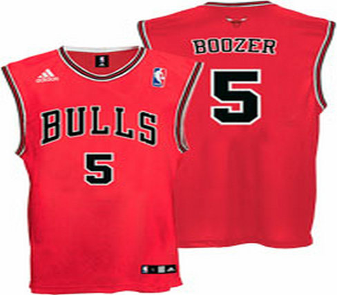 Chicago Bulls #5 Boozer Red Jersey
