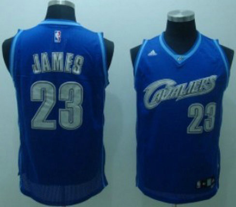 Cleveland Cavaliers #23 James Royal Blue Throwback Swingman Jersey