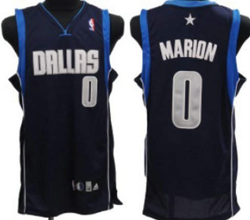 Dallas Mavericks #0 Marion Blue Jersey