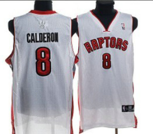 Toronto Raptors #8 Jose Calderon White Jersey