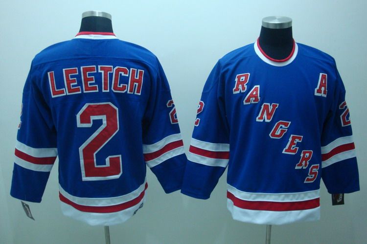 NHL New York Rangers #2 Leetch Blue Home Jersey