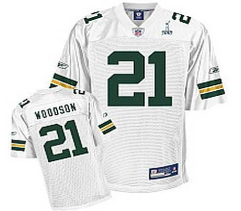 NFL 2011 Green Bay Packers Woodson 21 Super Bowl Xlv White Jersey