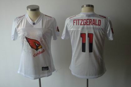 2011 Women Fem Fan Arizona Cardinals Larry Fitzgerald 11 White Jerseys
